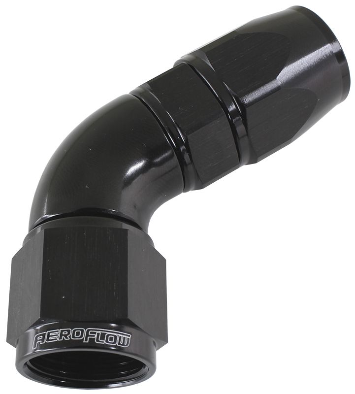 Aeroflow 60 Deg 8An Full Flow Teflon AF578-08DBLK