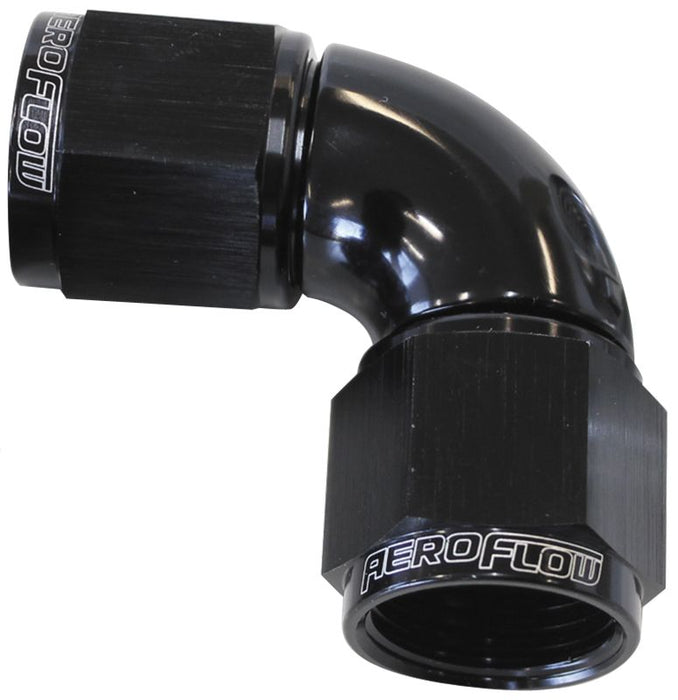Aeroflow 4An 90 Deg Swivel Coupler AF583-04BLK