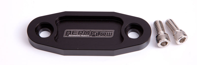 Aeroflow Billet Fuel Pump Block Off AF64-2020BLK