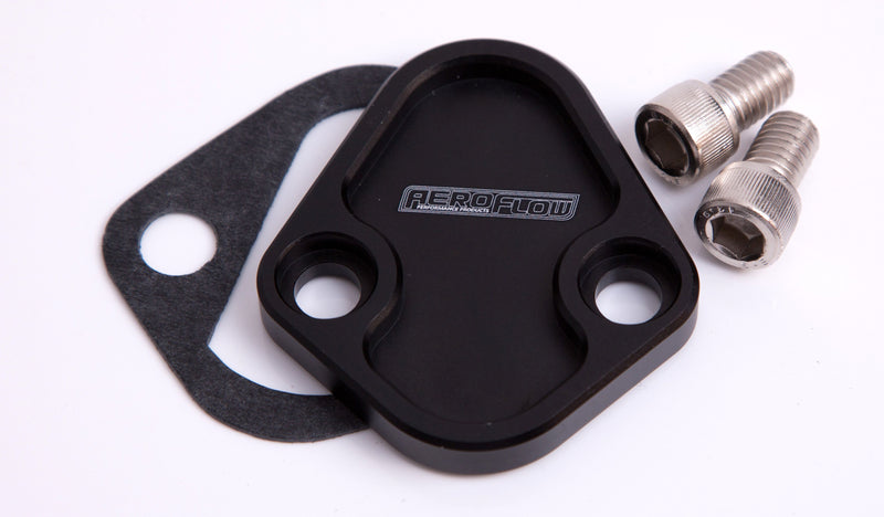 Aeroflow Billet Fuel Pump Block Off AF64-2027BLK