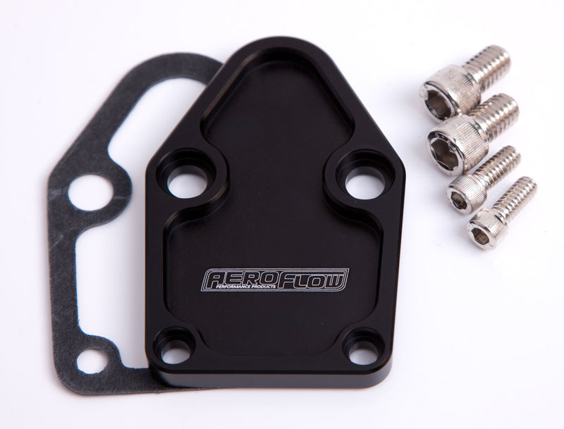 Aeroflow Billet Fuel Pump Block Off AF64-2028BLK