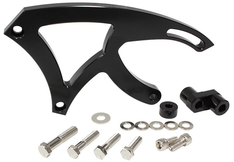 Aeroflow Black Clev P Steer Bracket AF64-4009BLK