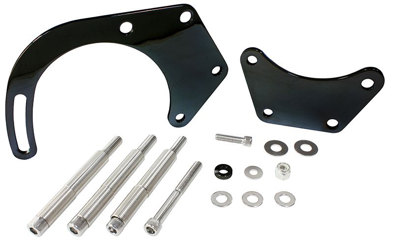 Aeroflow Low Mount Alt Bracket Black AF64-4016BLK