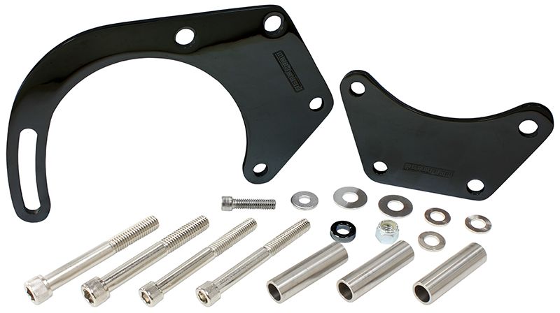 Aeroflow Low Mount Alt Bracket Black AF64-4017BLK