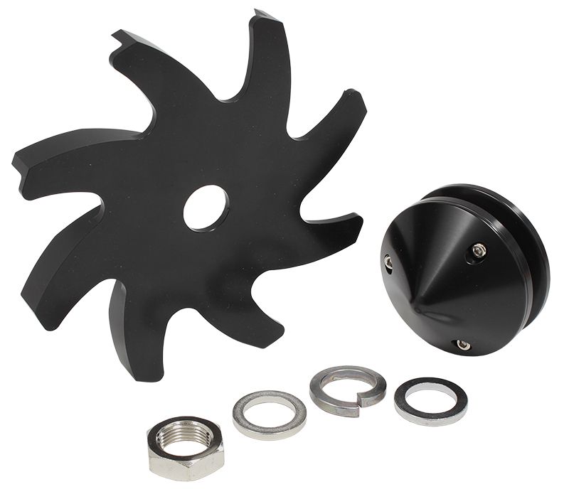 Aeroflow Billet Alternator Pulley Fan AF64-4300BLK