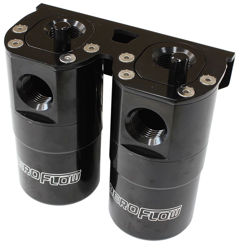 Aeroflow Dual Catch Can 10Orb AF64-4364BLK