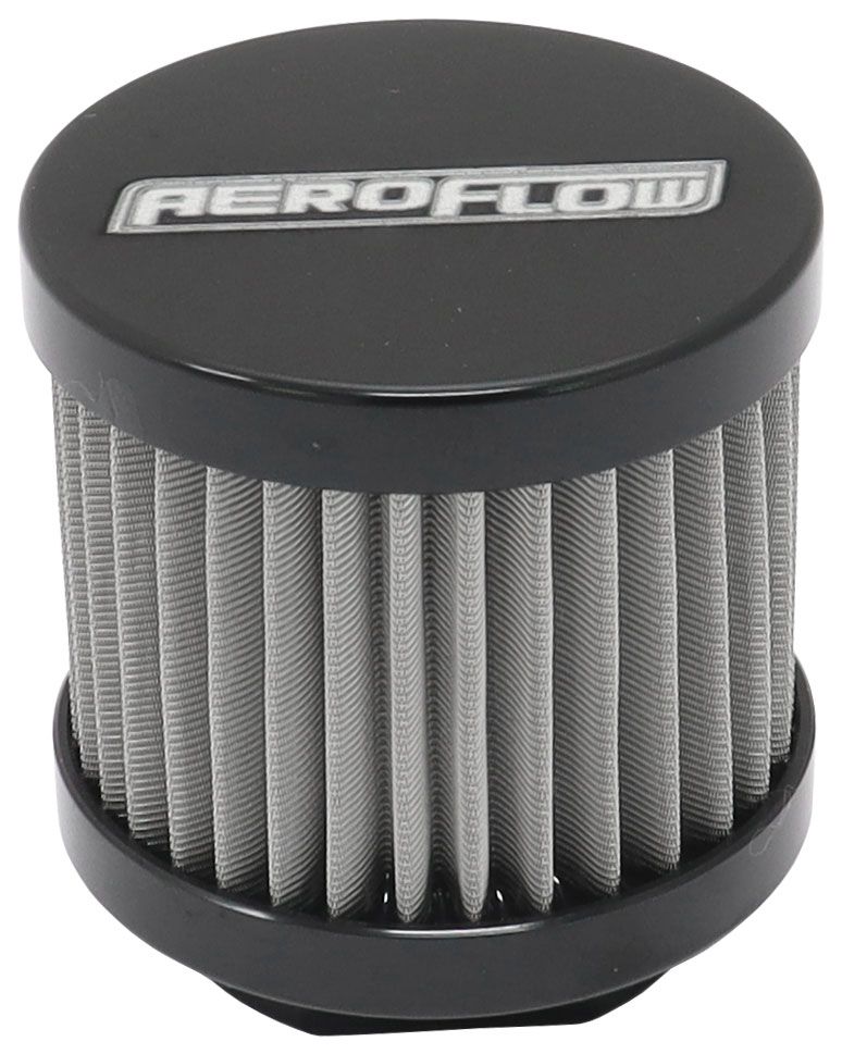 Aeroflow Small 10An S S Billet Breather AF77-2004BLK