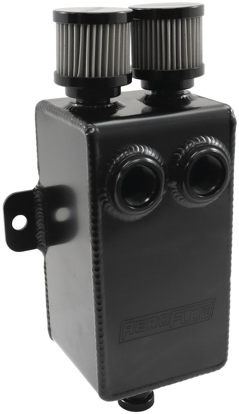Aeroflow 1L Breather Dual 10Orb Dual AF77-2020BLK