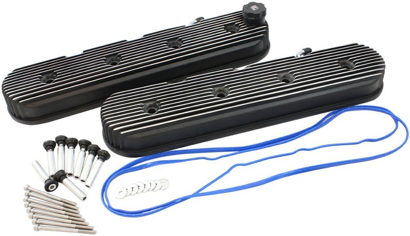 Aeroflow Gm Ls Retro Finned Valve Cover AF77-5022BLK