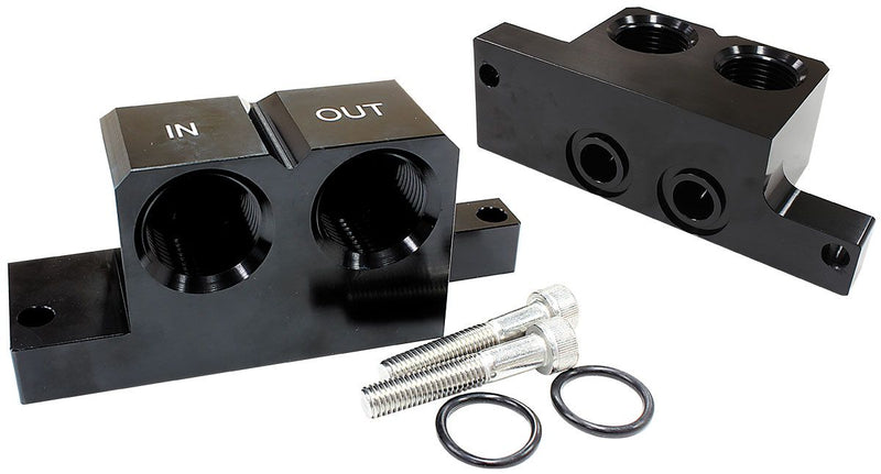 Aeroflow Gm Ls 90Deg Oil Block Adapter AF82-2009