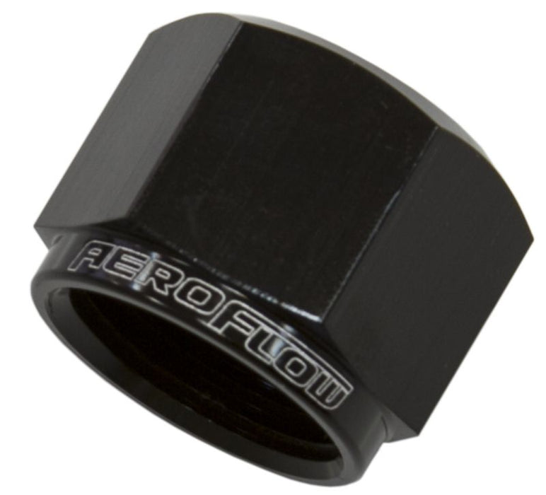 Aeroflow Flare Cap Female 6An AF820-06BLK