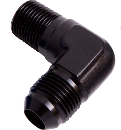 Aeroflow 08Blk Male 90 Deg 1 2 Npt To 12An AF822-12-08BLK