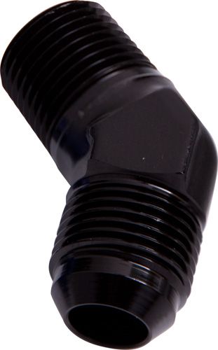 Aeroflow Male 45 Deg 3 4 Npt To 12An AF823-12BLK