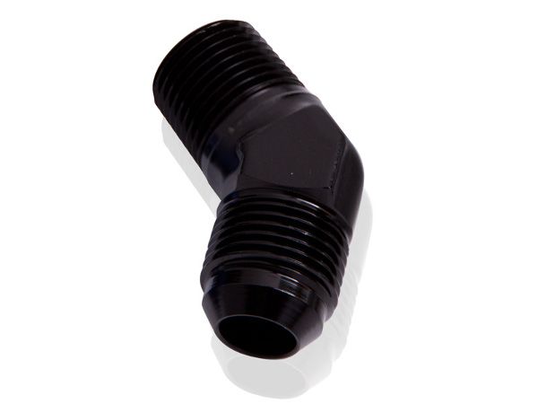 Aeroflow 20Blk Male 45 Deg 1 Npt To 20An AF823-16-20BLK