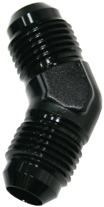 Aeroflow Male 12 45 Deg Union Black AF827-12BLK