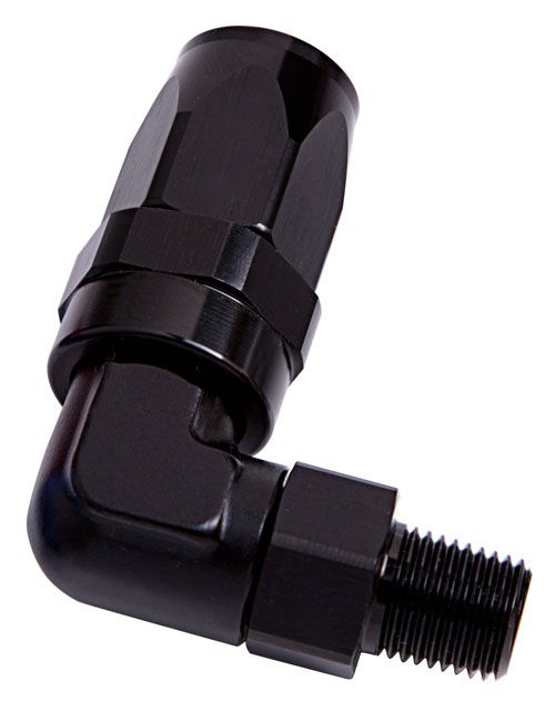 Aeroflow 08Blk Male 1 2 Npt 90 Deg To 10An AF829-10-08BLK