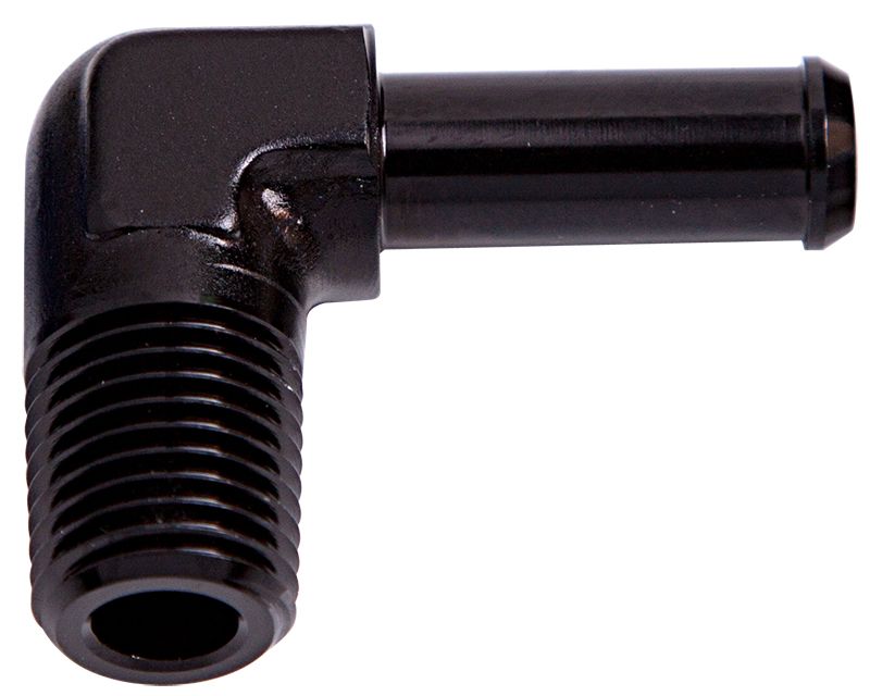 Aeroflow 90 Deg 3 4 Npt To 3 4 Barb AF842-12BLK