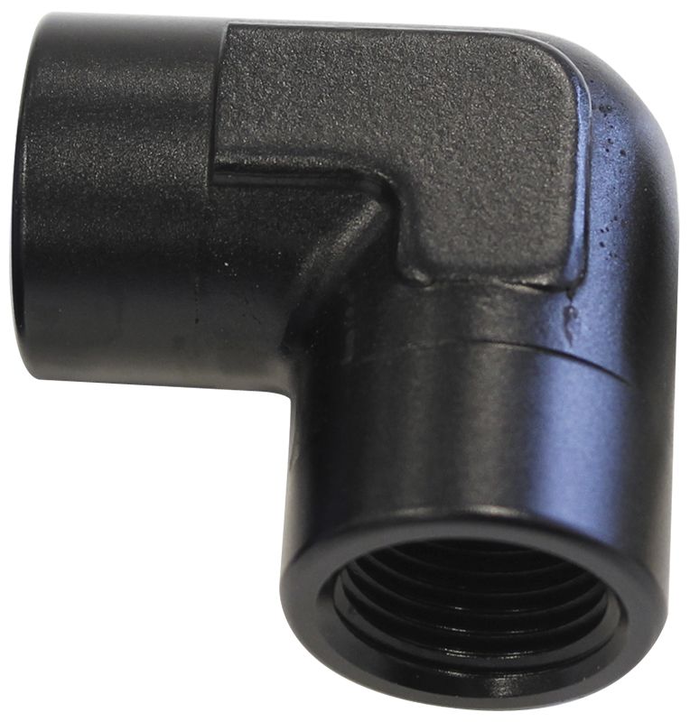 Aeroflow 90 Deg Female Female Elbow 1 AF913-08BLK