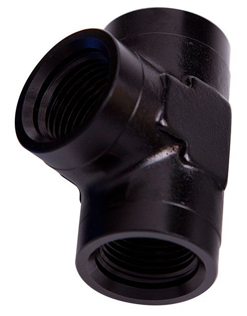 Aeroflow Female Pipe Tee 1 2 Npt AF917-08BLK