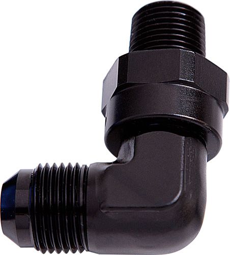 Aeroflow 08Blk 90 Deg 1 2 Npt To 8An AF922-08-08BLK