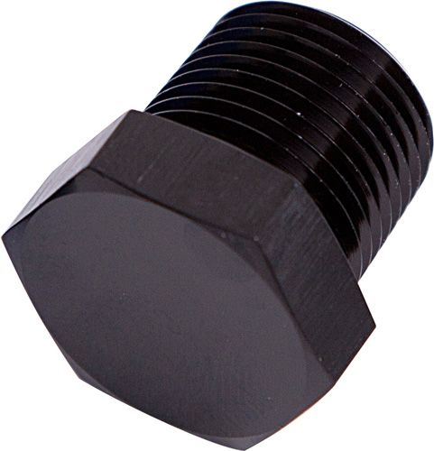 Aeroflow Npt Hex Head Plug 1 2 Npt AF933-08BLK
