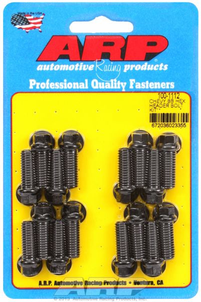 Exhaust Header Bolt Kit, Hex Head Black Oxide