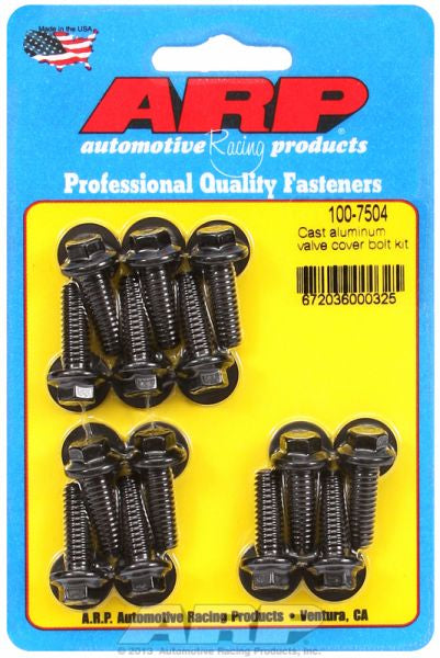 Valve Cover Bolt Kit, Hex Head Black Oxide