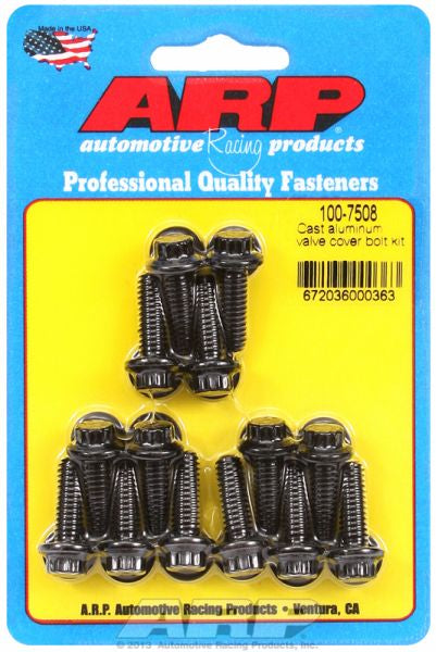 Valve Cover Bolt Kit, 12-Point Head Black Oxide