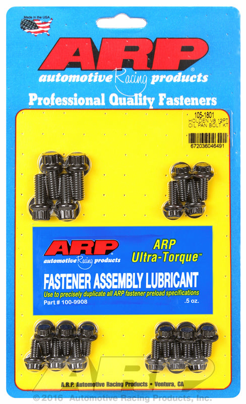 Oil Pan Bolt Kit, 12-Point Black Oxide