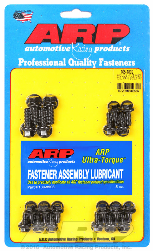 Oil Pan Bolt Kit, Hex Head Black Oxide
