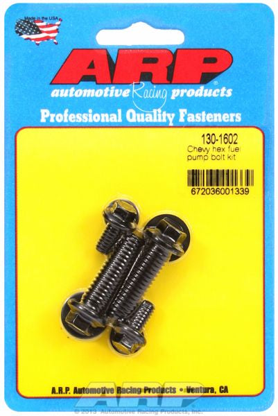Fuel Pump Bolt Kit, Hex Head Black Oxide