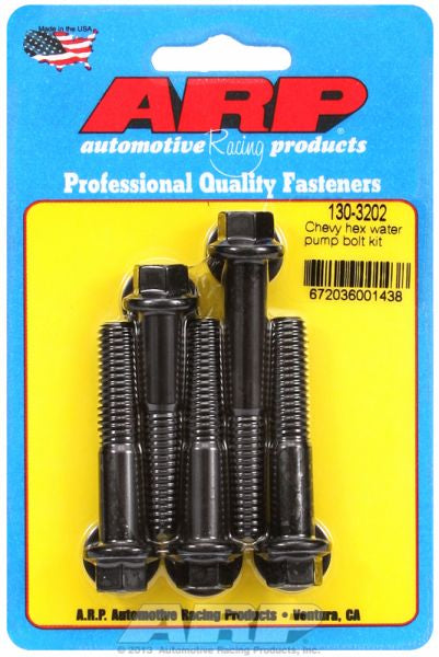 Water Pump Bolt Kit, Hex Head Black Oxide
