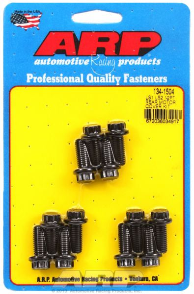 Rear Motor Cover Bolt Kit, 12-Point Black Oxide