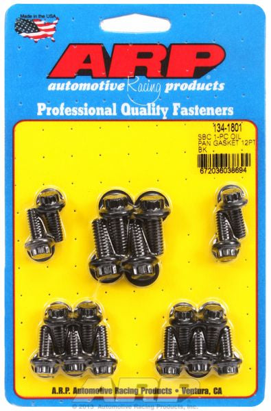 Oil Pan Bolt Kit, 12-Point Black Oxide
