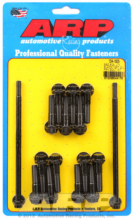Oil Pan Bolt Set, Hex Head Black Oxide