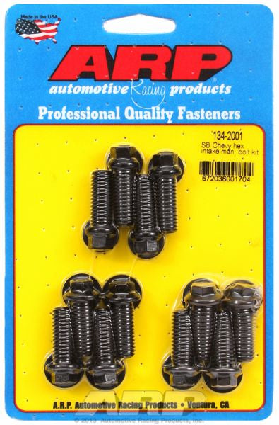 Intake Manifold Bolt Kit, Hex Head Black Oxide