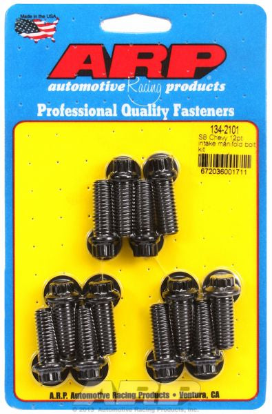 Intake Manifold Bolt Kit, 12-Point Black Oxide