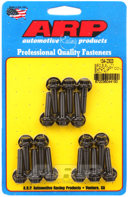 Coil Pack Bolt Kit, 12-Point, Black Oxide