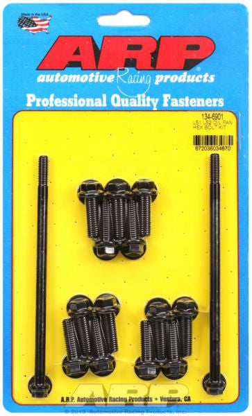 Oil Pan Bolt Set, Hex Head Black Oxide