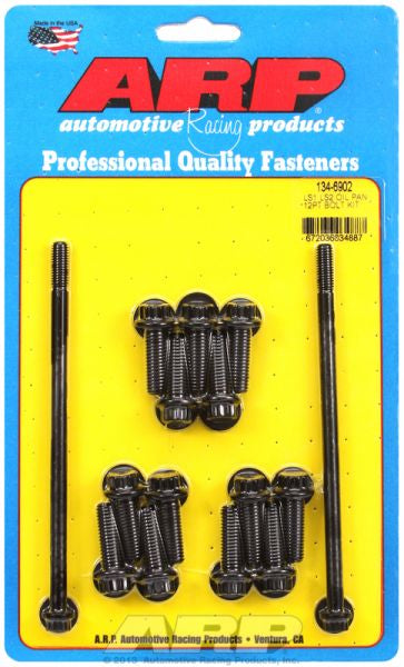 Oil Pan Bolt Set, 12-Point Black Oxide