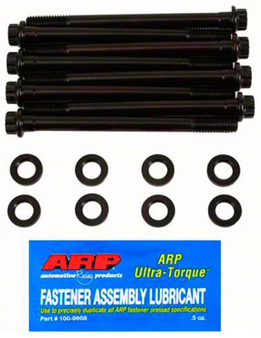 Head Bolt Kit, 8 Long Exhaust Bolts Only, 12-Point, Black