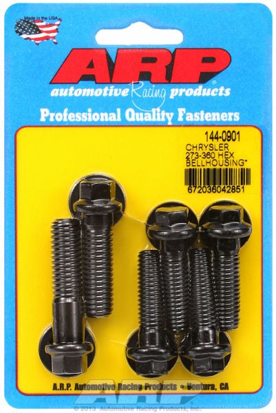 Bellhousing Bolt Kit, Hex Nut Black Oxide