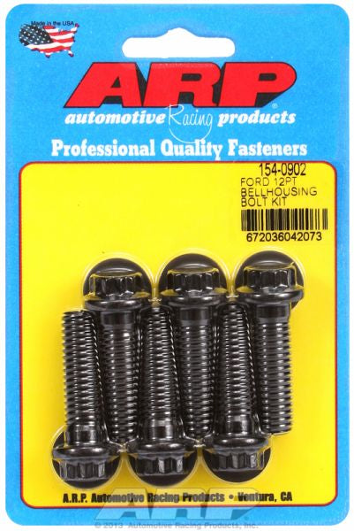 Bellhousing Bolt Kit, 12-Point Nut Black Oxide