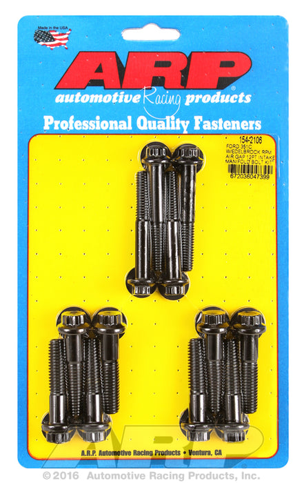 Intake Manifold Bolt Kit, 12-Point Head Black Oxide