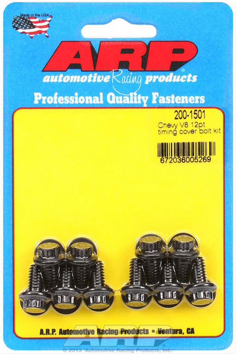 Timing Cover Bolt Set,Black, 12-Point