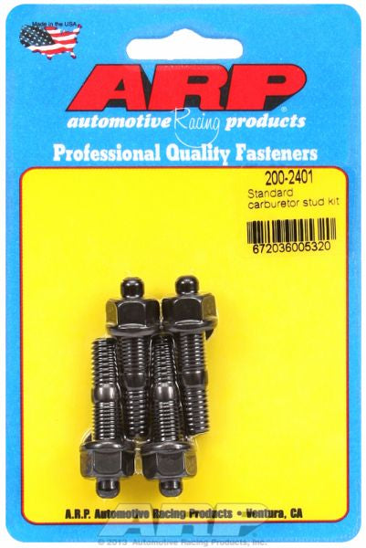 Carburettor Stud Kit, Hex Nut Black Oxide