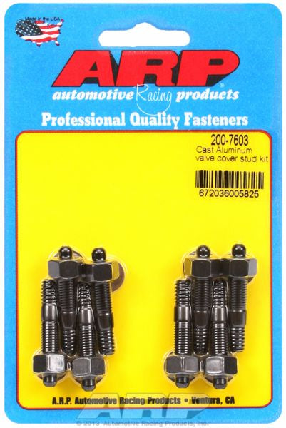 Valve Cover Stud Kit, Hex Nut Black Oxide