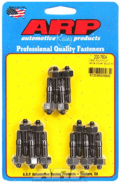 Valve Cover Stud Kit, Hex Nut Black Oxide