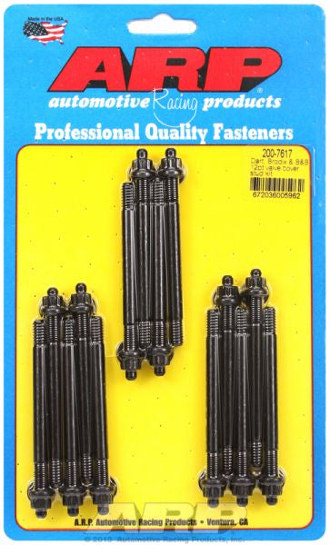 Valve Cover Stud Kit, 12-Point Nut Black Oxide