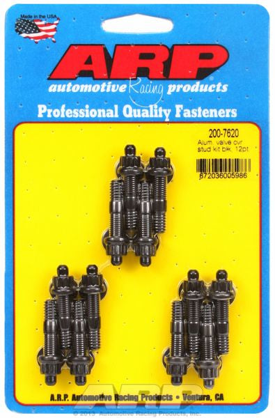 Valve Cover Stud Kit, 12-Point Nut Black Oxide